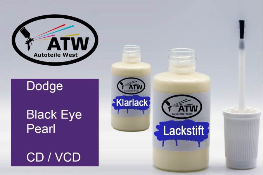 Dodge, Black Eye Pearl, CD / VCD: 20ml Lackstift + 20ml Klarlack - Set, von ATW Autoteile West.